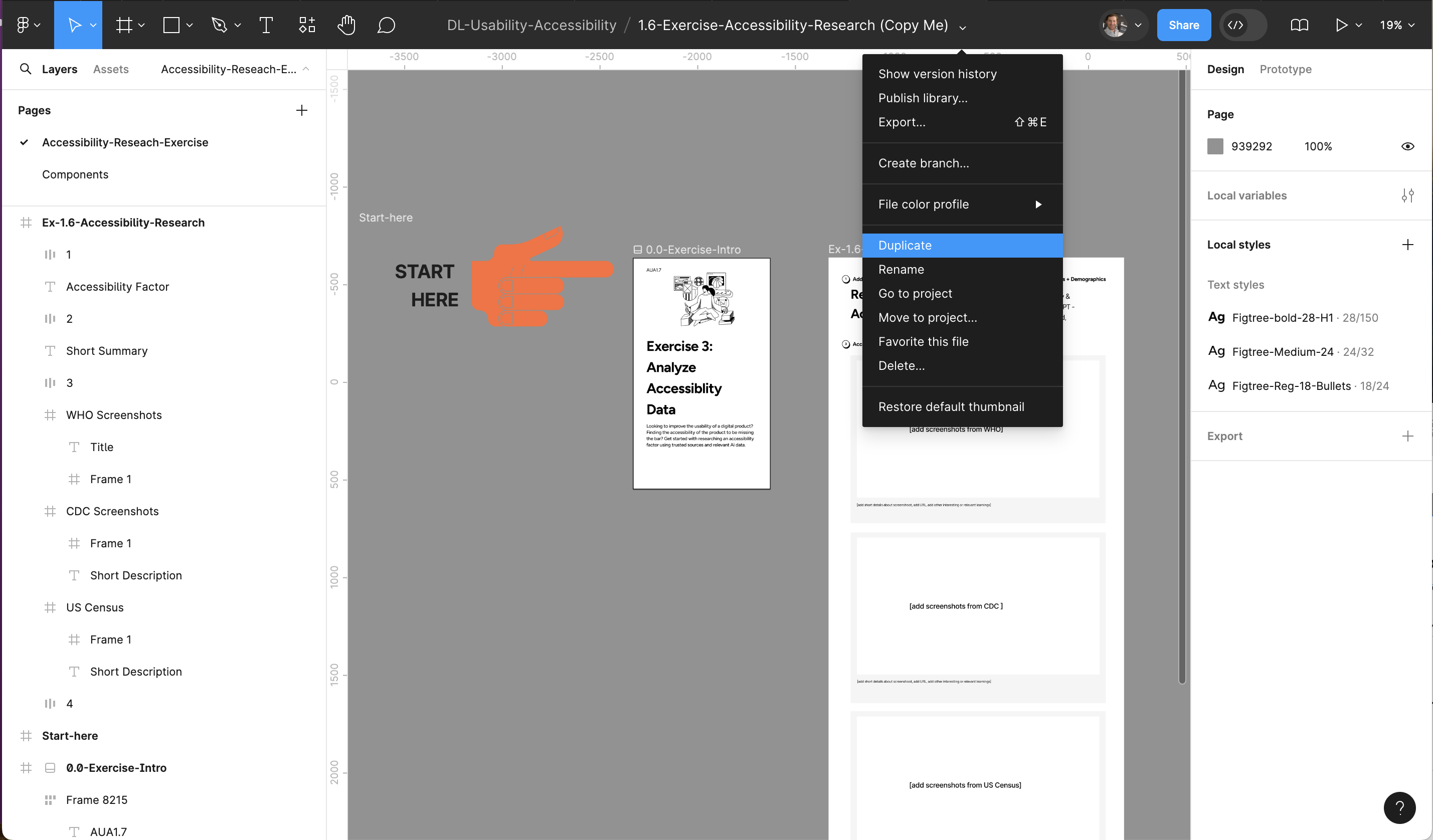 Course slide: The Figma activity file