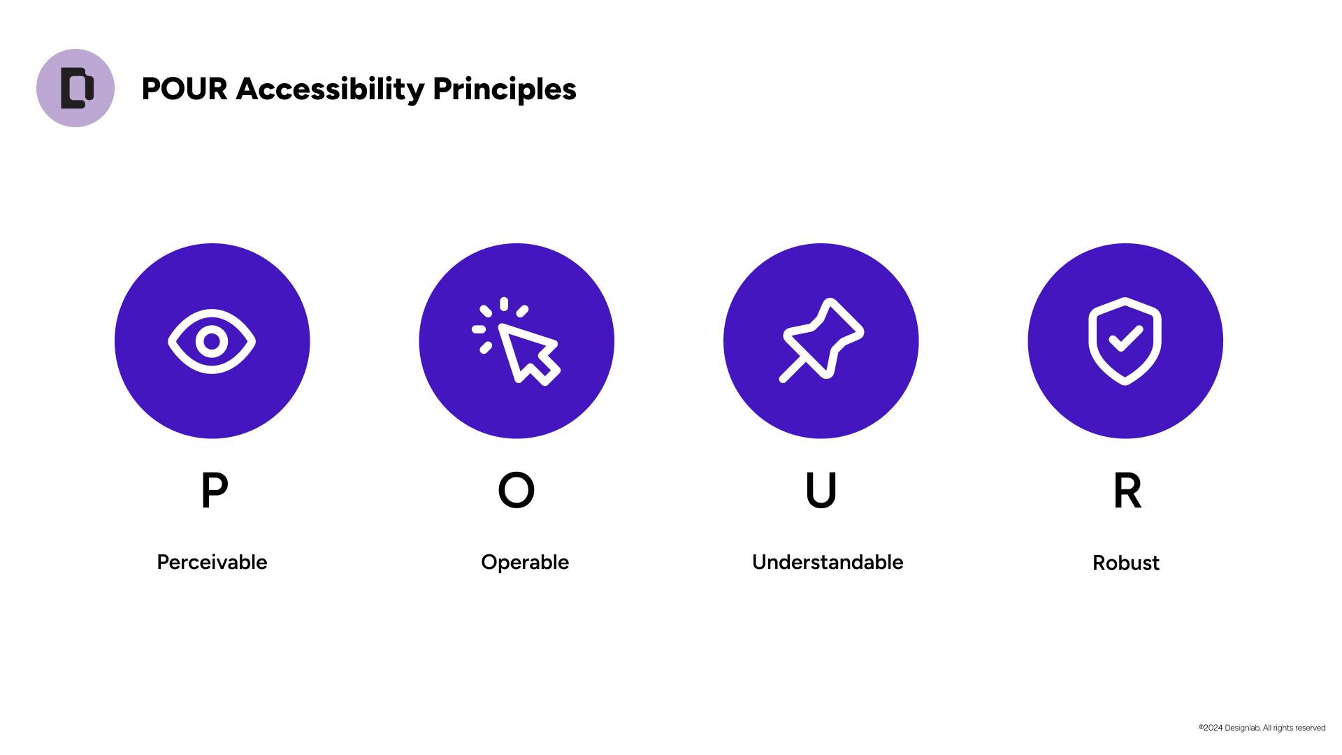 Course slide: The POUR principles