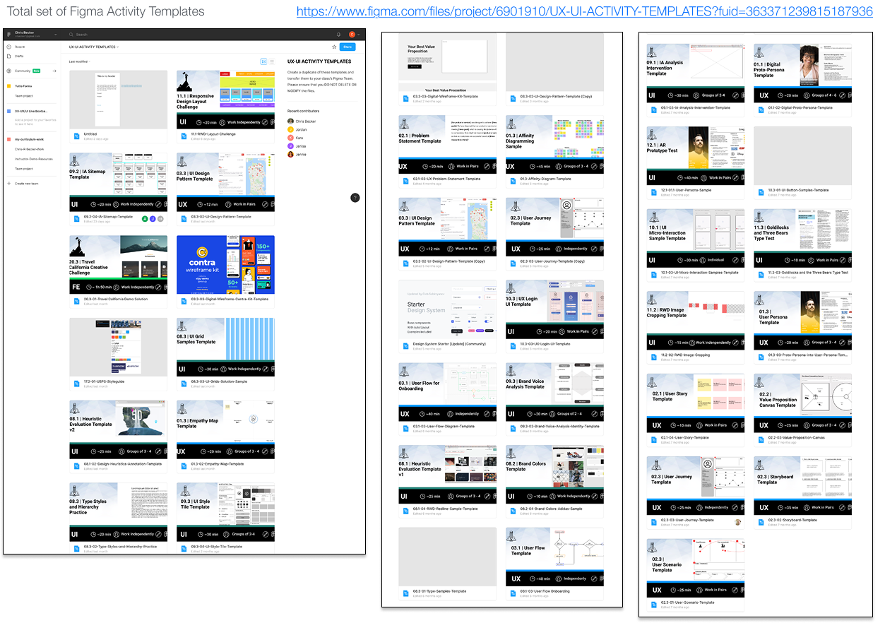 Google Slides curriculum decks laid out as a grid of lecture slides