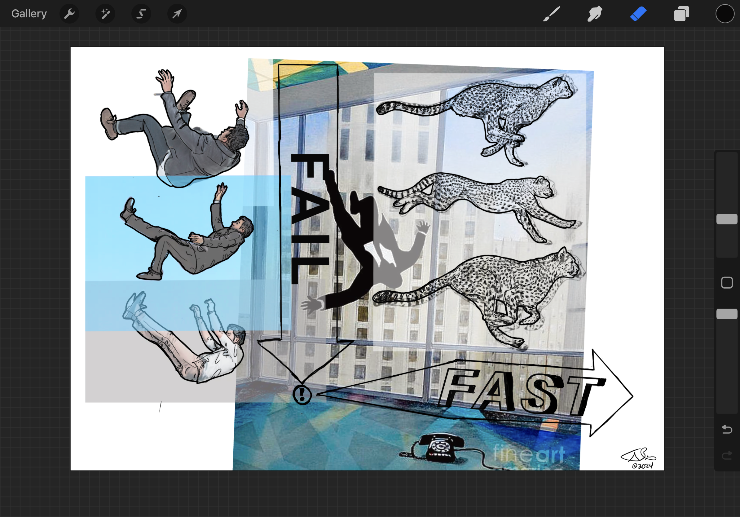 Procreate screenshot of layer and inspiration