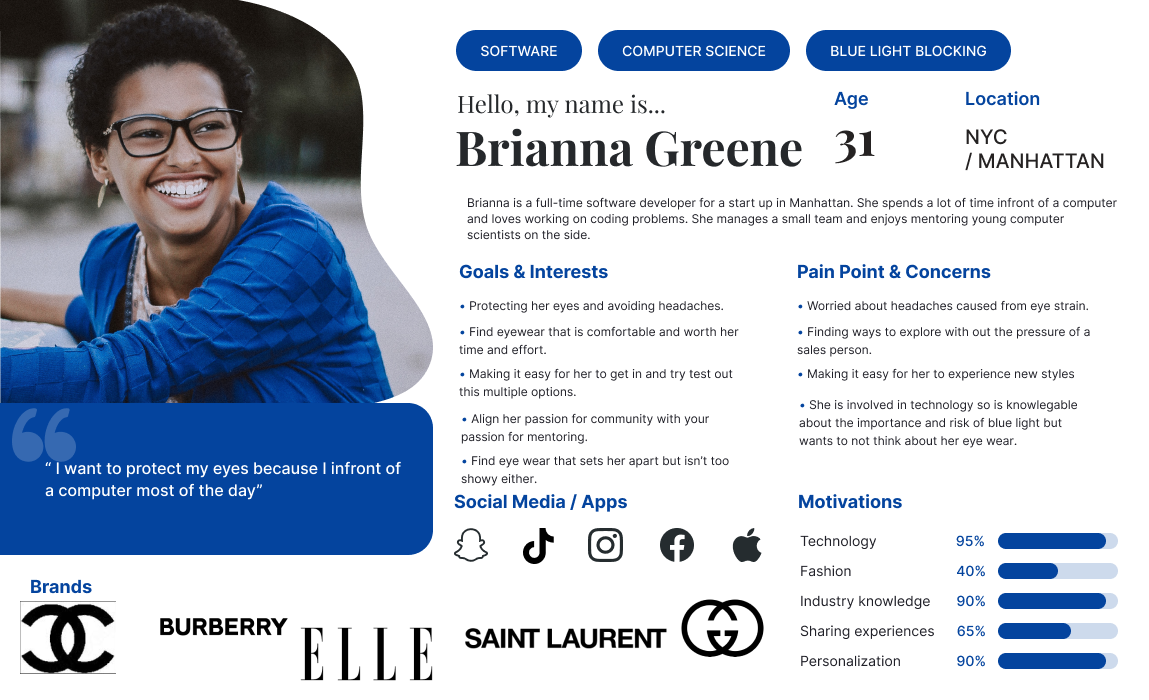 User persona: Brianna, 31